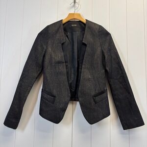 Mixxo Womens Whimsigoth Glam Shimmery Blazer Size S Metallic Fairy Grunge Vamp